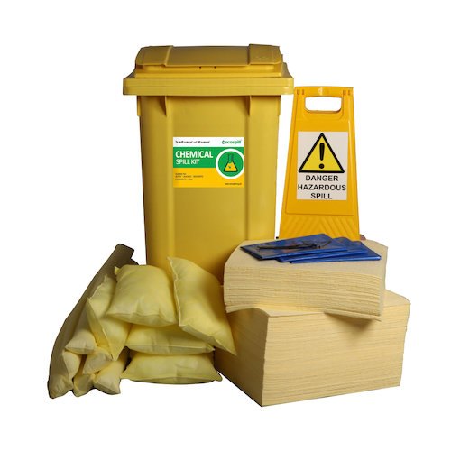 240L Chemical Wheeled Bin Spill Kit (EUROCSK240)